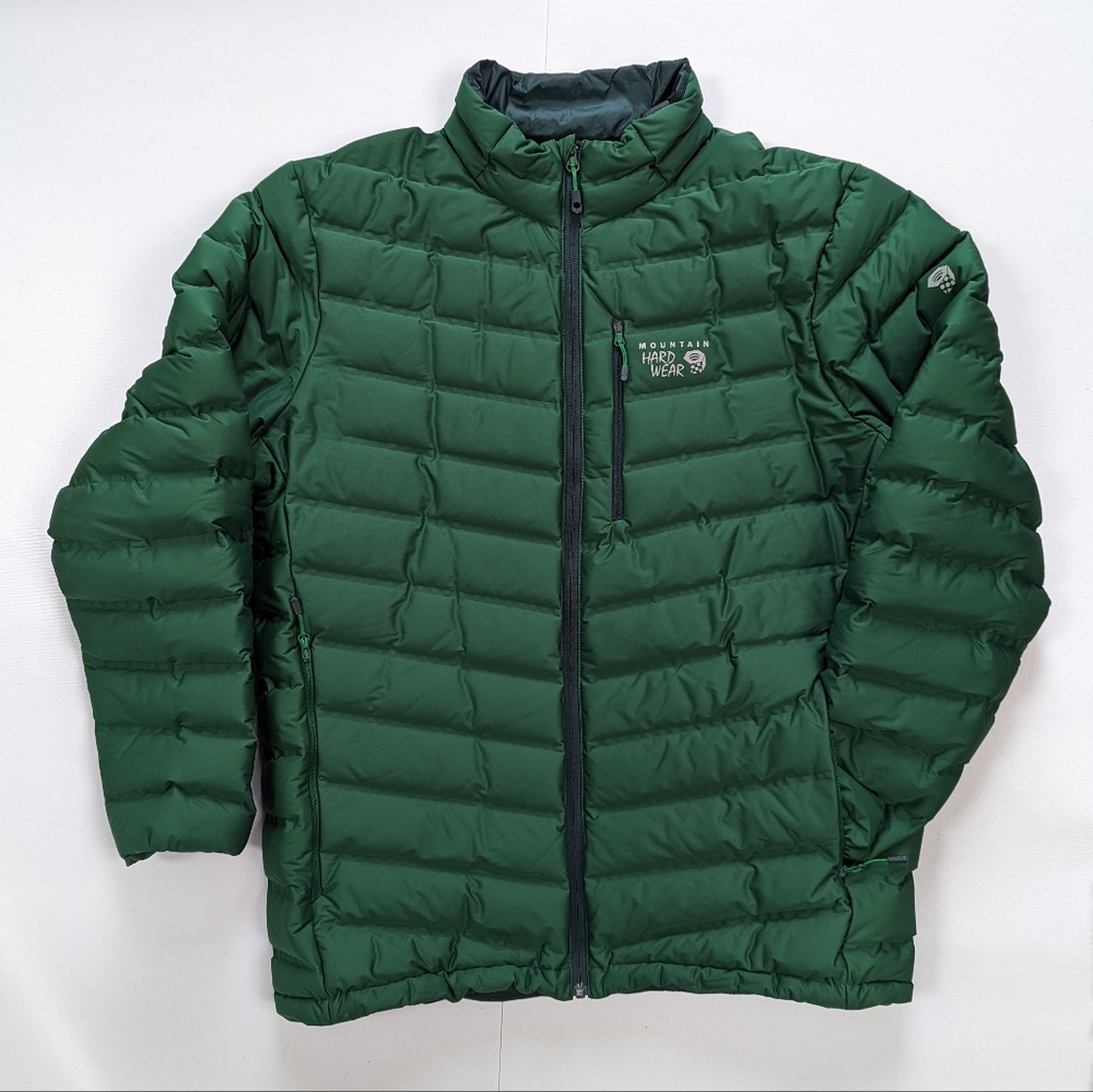 Men's Mountain Hardwear L Green Waterproof Stretchdown 750 Jacket